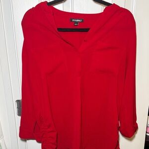 Roz & Ali Vibrant Red Blouse